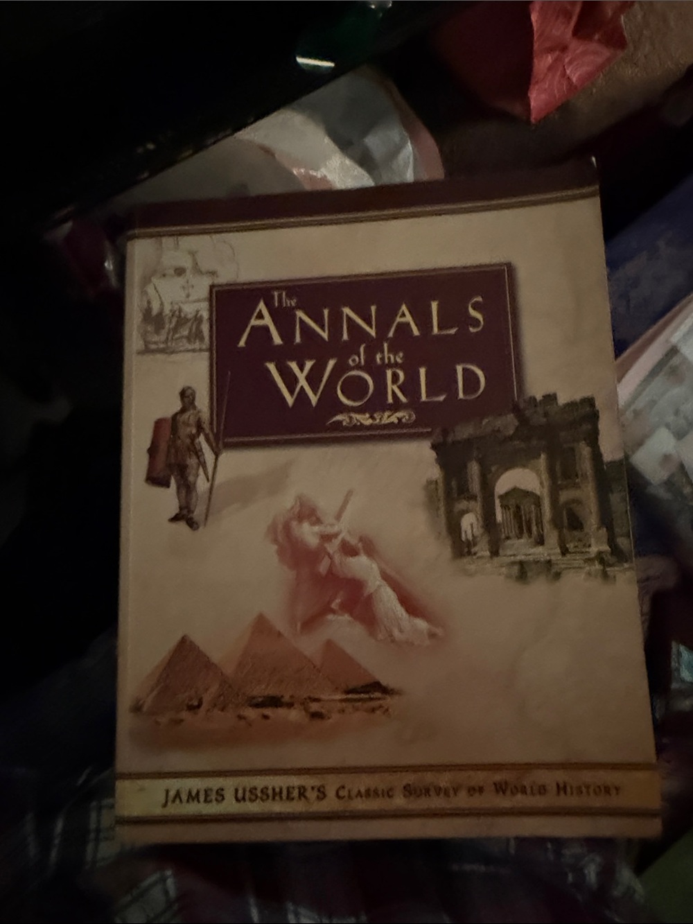 The Annals of the World Hardcover Coffee Table Book - Cream and Maroon